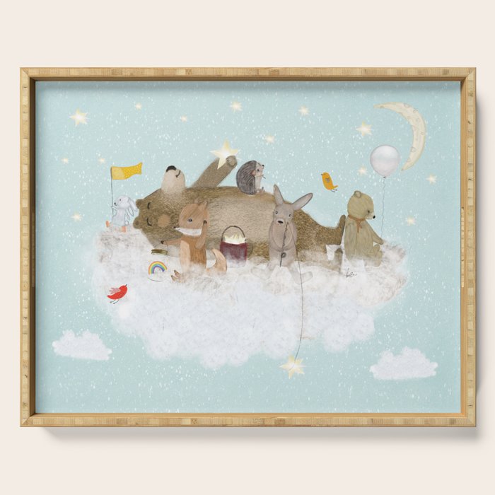with the clouds Serving Tray Gallery Image 1