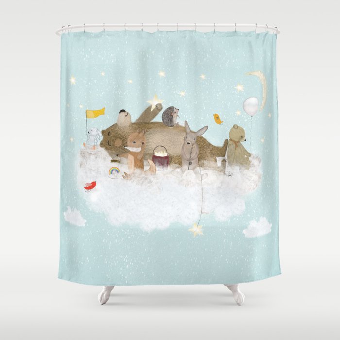 with the clouds Shower Curtain Gallery Image 1