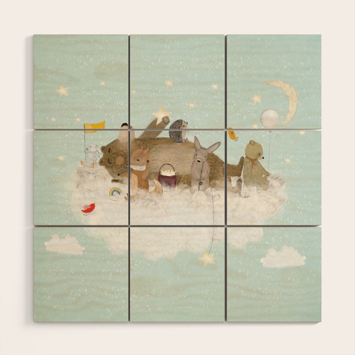 with the clouds Wood Wall Art Gallery Image 1