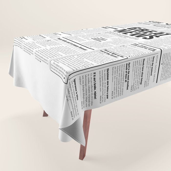 The Good Times Vol. 1, No. 1 / Newspaper with only good news Tablecloth Gallery Image 1