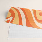 New Groove Retro Swirl Abstract in Tangerine Orange Tones Wrapping Paper Gallery Image 2