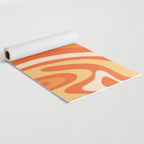 New Groove Retro Swirl Abstract in Tangerine Orange Tones Yoga Mat Gallery Image 2