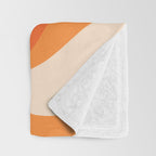 New Groove Retro Swirl Abstract in Tangerine Orange Tones Throw Blanket Gallery Image 3