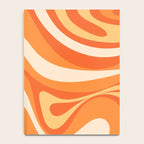 New Groove Retro Swirl Abstract in Tangerine Orange Tones Notebook Gallery Image 4