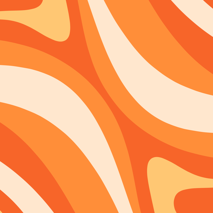 New Groove Retro Swirl Abstract in Tangerine Orange Tones Coffee Mug Gallery Image 2