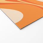 New Groove Retro Swirl Abstract in Tangerine Orange Tones Welcome Mat Gallery Image 2