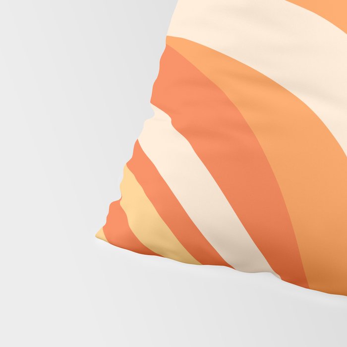 New Groove Retro Swirl Abstract in Tangerine Orange Tones Pillow Sham Gallery Image 4