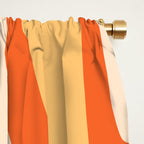 New Groove Retro Swirl Abstract in Tangerine Orange Tones Window Curtain Gallery Image 2