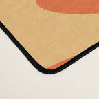 New Groove Retro Swirl Abstract in Tangerine Orange Tones Desk Mat Gallery Image 4