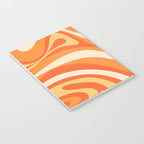 New Groove Retro Swirl Abstract in Tangerine Orange Tones Notebook Gallery Image 3
