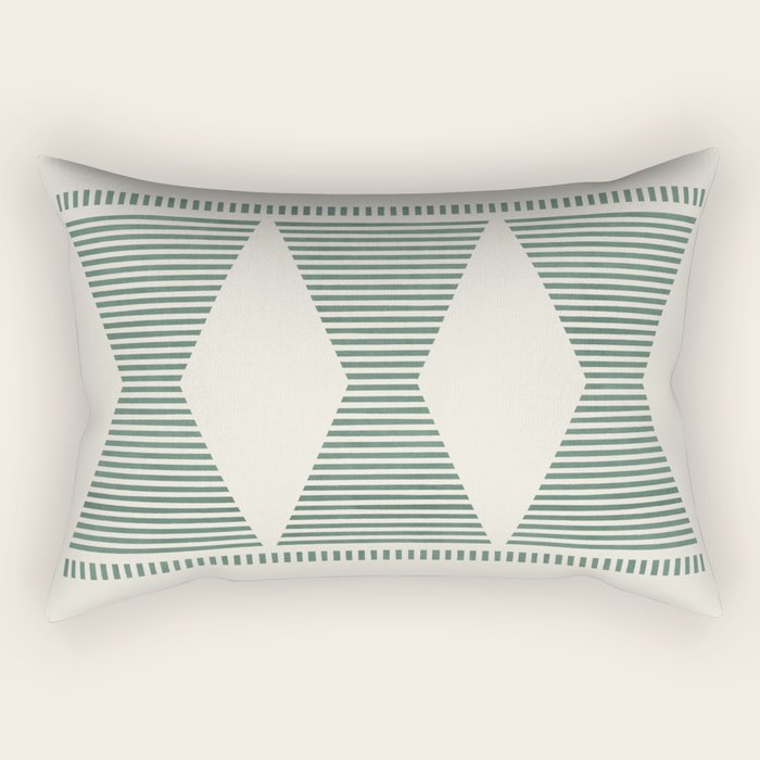 Southwestern Boho - Sage Green Rectangular Pillow Gallery Image 2