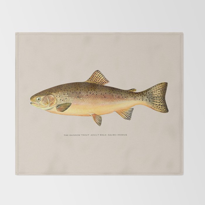 The Rainbow Trout Throw Blanket Gallery Image 2