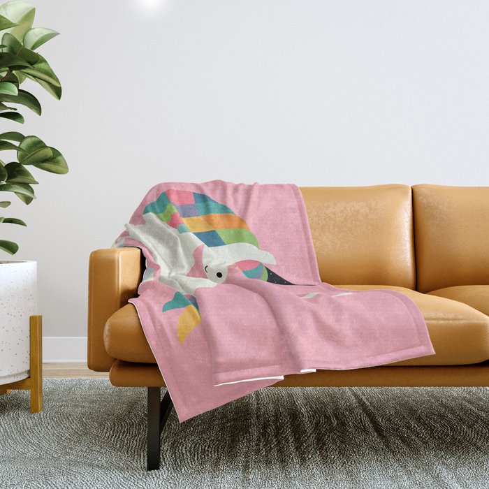 Unicorn Happiness Throw Blanket Gallery Image 1