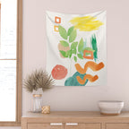 Modern Abstract Watercolour Art VI Wall Tapestry Gallery Image 2