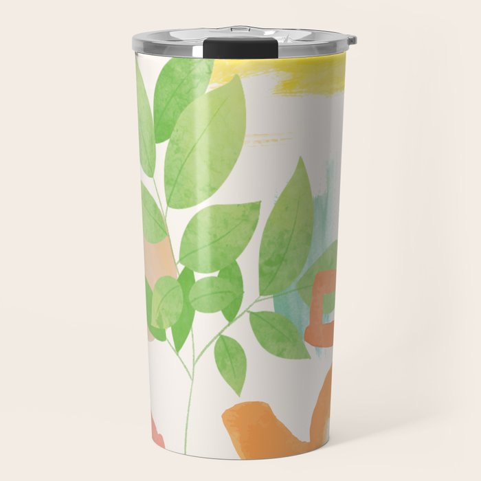 Modern Abstract Watercolour Art VI Travel Mug Gallery Image 1