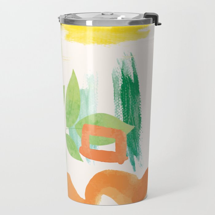 Modern Abstract Watercolour Art VI Travel Mug Gallery Image 2