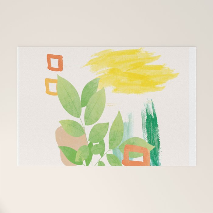 Modern Abstract Watercolour Art VI Welcome Mat Gallery Image 1