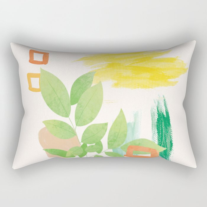 Modern Abstract Watercolour Art VI Rectangular Pillow Gallery Image 1