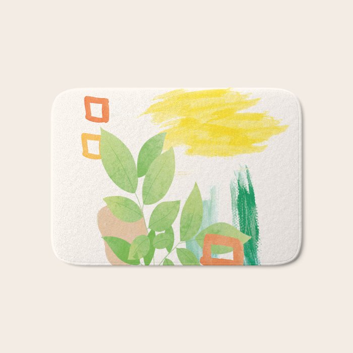 Modern Abstract Watercolour Art VI Bath Mat Gallery Image 1