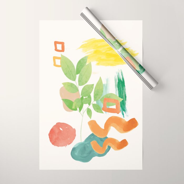 Modern Abstract Watercolour Art VI Wrapping Paper Gallery Image 1