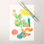 Modern Abstract Watercolour Art VI Wrapping Paper Gallery Image 1