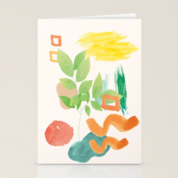 Modern Abstract Watercolour Art VI Stationery Card Gallery Image 2