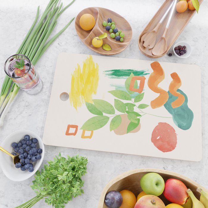 Modern Abstract Watercolour Art VI Cutting Board Gallery Image 2