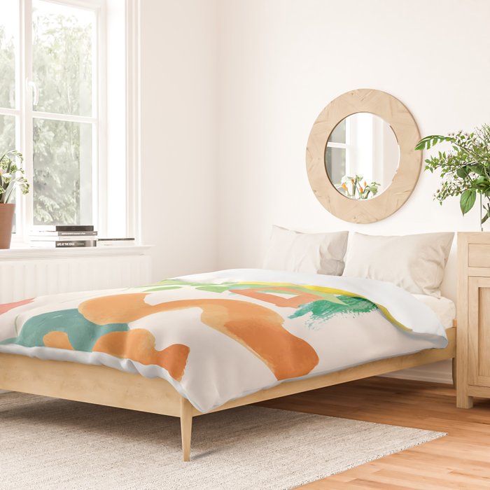 Modern Abstract Watercolour Art VI Duvet Cover Gallery Image 2