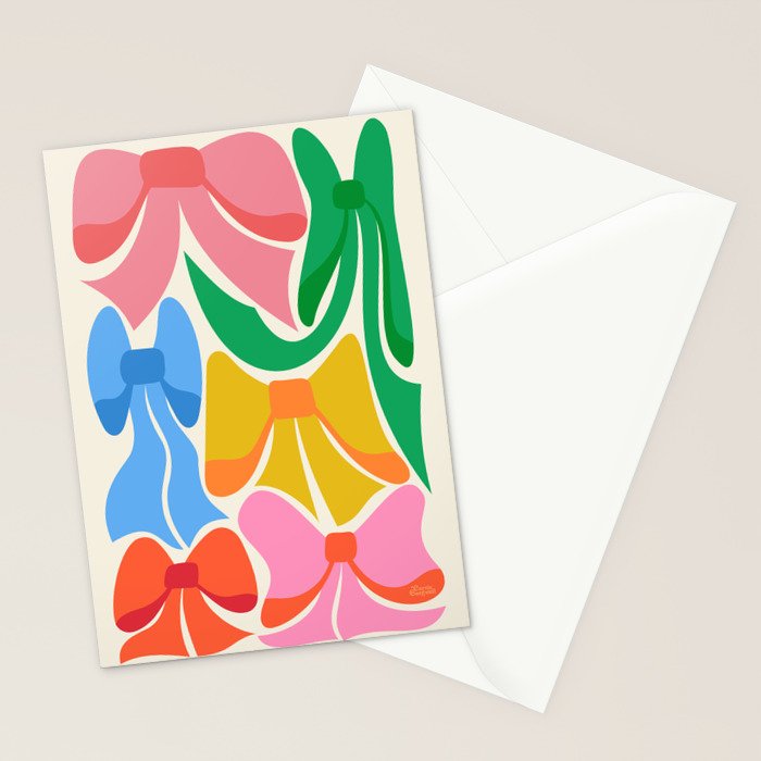 RainBows - Bright Multi Retro Rainbow Bows Stationery Card Gallery Image 2