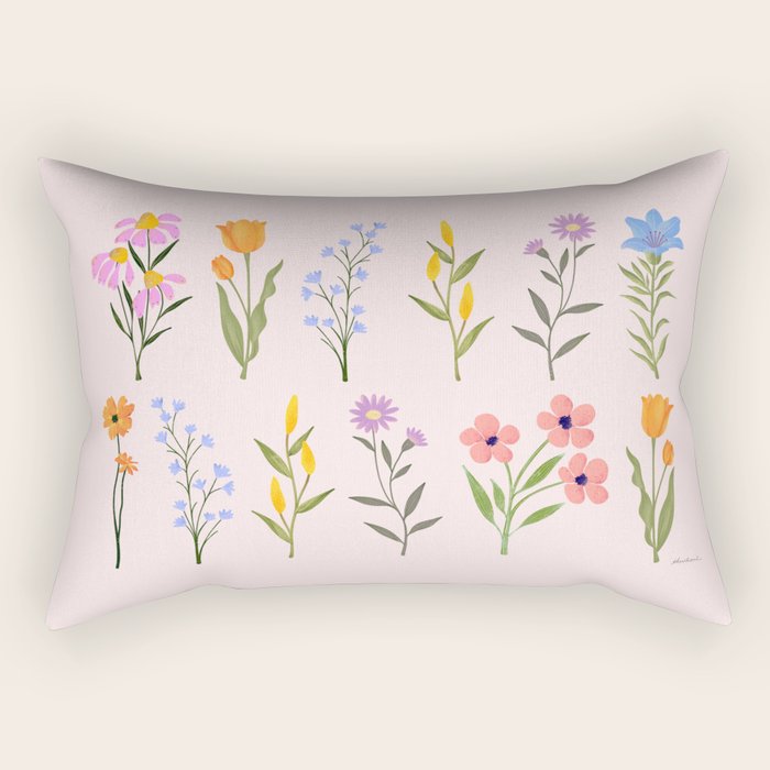 Wildflowers Rectangular Pillow Gallery Image 1