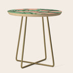 Coral Poppies on Green Side Table Gallery Image 1