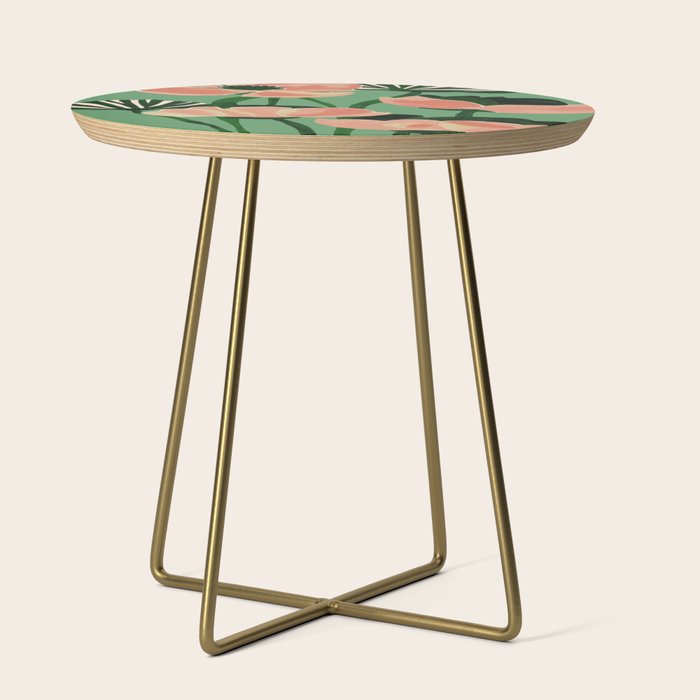 Coral Poppies on Green Side Table Gallery Image 1