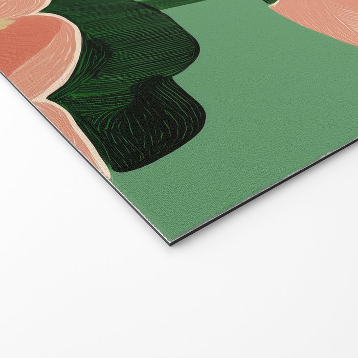 Coral Poppies on Green Welcome Mat Gallery Image 2