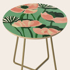 Coral Poppies on Green Side Table Gallery Image 2