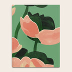 Coral Poppies on Green Notebook Gallery Image 4