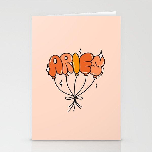 Aries Balloons Stationery Card Gallery Image 1