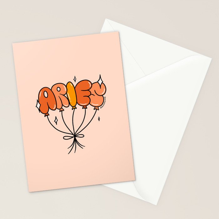 Aries Balloons Stationery Card Gallery Image 2
