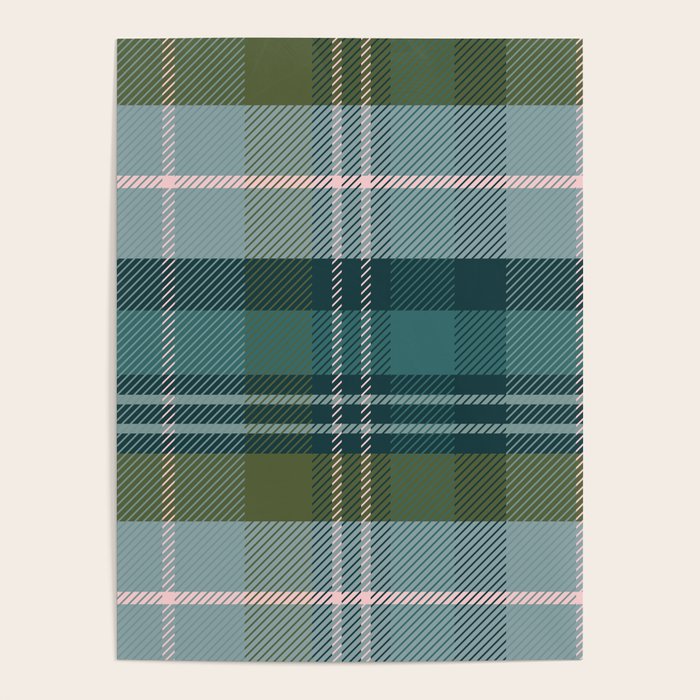 Tartan Plaid - Green, Blue and Pink Poster Gallery Image 1