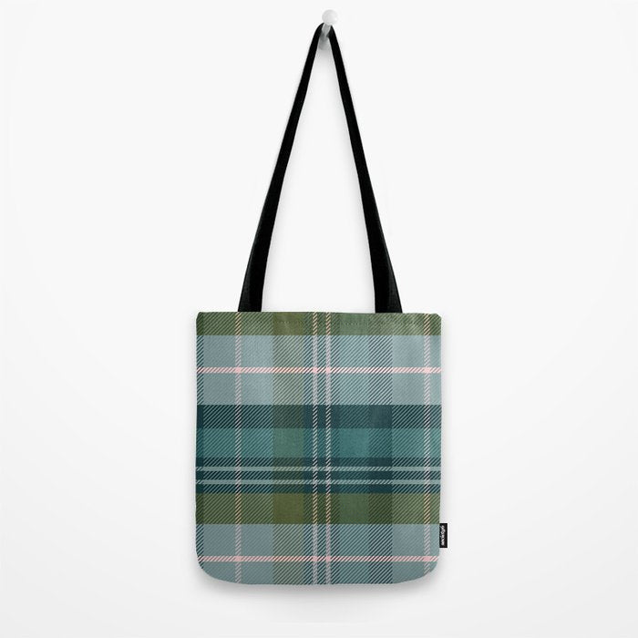 Tartan Plaid - Green, Blue and Pink Tote Bag Gallery Image 2