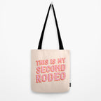 This is My Second Rodeo (pink and orange saloon-style letters) Tote Bag Gallery Image 2