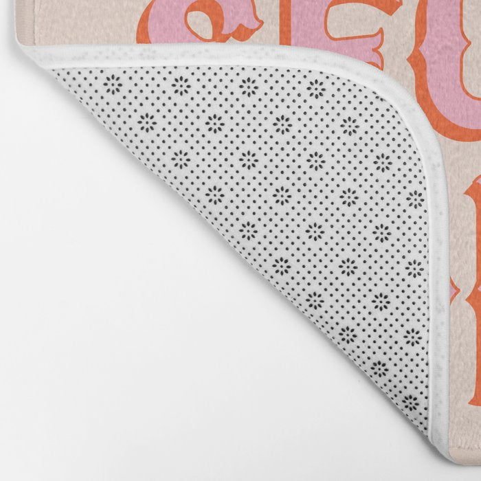 This is My Second Rodeo (pink and orange saloon-style letters) Bath Mat Gallery Image 2