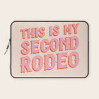 This is My Second Rodeo (pink and orange saloon-style letters) Laptop Sleeve Gallery Image 1