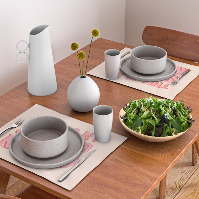 This is My Second Rodeo (pink and orange saloon-style letters) Placemat Gallery Image 2