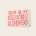 This is My Second Rodeo (pink and orange saloon-style letters) Bath Mat Gallery Image 1