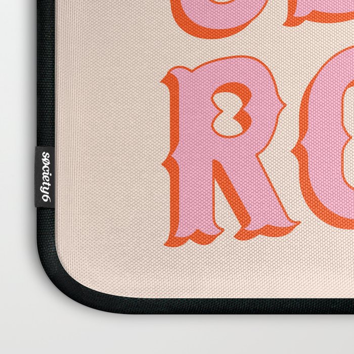 This is My Second Rodeo (pink and orange saloon-style letters) Laptop Sleeve Gallery Image 3