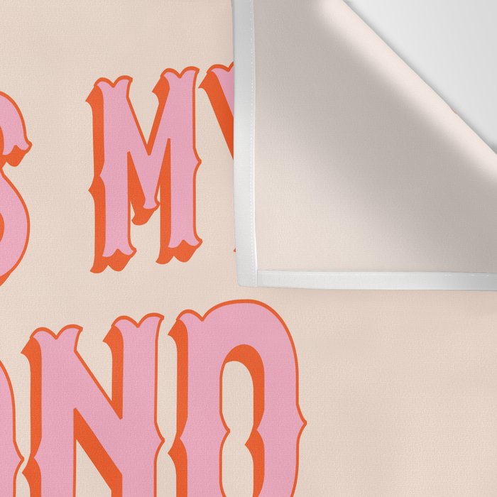 This is My Second Rodeo (pink and orange saloon-style letters) Wall Tapestry Gallery Image 3