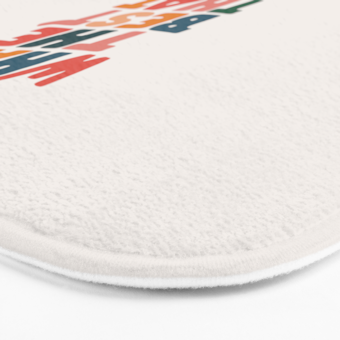 Whats The Best That Could Happen by The Motivated Type in Red Pink Green Orange and Blue Bath Mat Gallery Image 3
