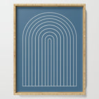 Minimal Arch XXXIV Nautical Blue Modern Geometric Lines Serving Tray Gallery Image 1