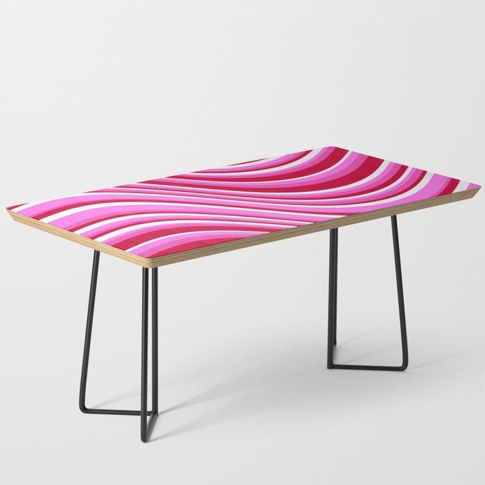 Wavy Stripes XVII - Y2K Pink and Red Coffee Table Gallery Image 1
