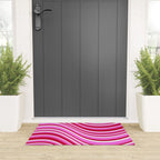 Wavy Stripes XVII - Y2K Pink and Red Welcome Mat Gallery Image 3